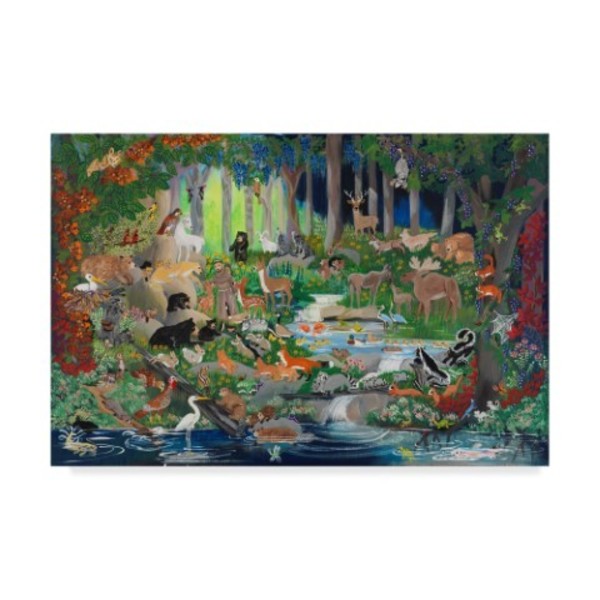 Trademark Fine Art Carol Salas 'With St. Francis 1 Forest Glade' Canvas Art, 12x19 ALI39268-C1219GG